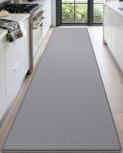 DEXI Kitchen Floor Mats Cushioned Anti Fatigue, 23x94, Large Long Standing Runner Rug Waterproof, Comfort Memory Foam Padded for Front Sink Laundry, Grey - Image 1