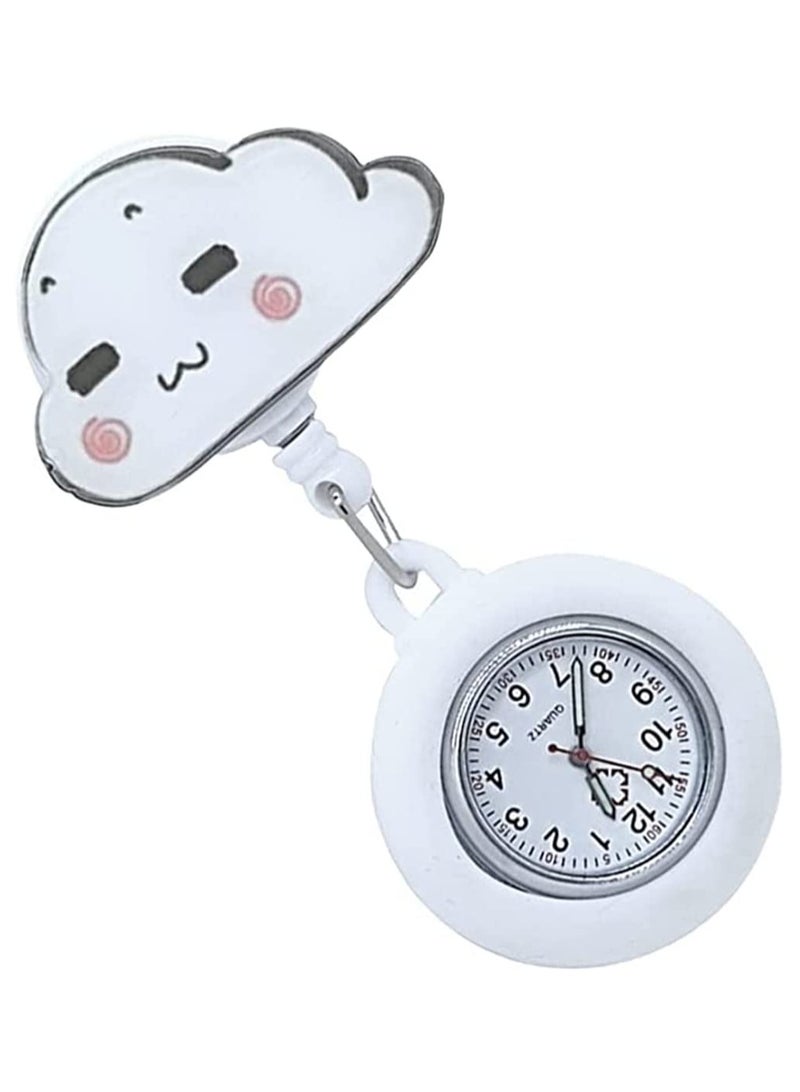 Stylish Digital Clip-on Nurse Watch with Silicone Case Retractable Brooch Design for Doctors and Nurses Perfect for Healthcare Professionals - Image 1