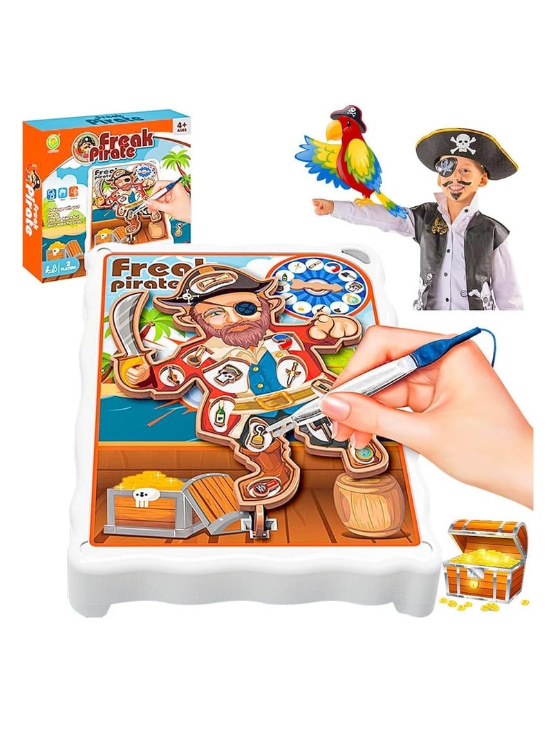 UKR Buzzer Pirate Arcade Game – Tweezers Board Family Competition | Remove Objects for Buzzer Sound | Ocean World Pirate Party Fun for Kids Ages 4-12 | Interactive Pirate-Themed Game for Family Fun - Image 1