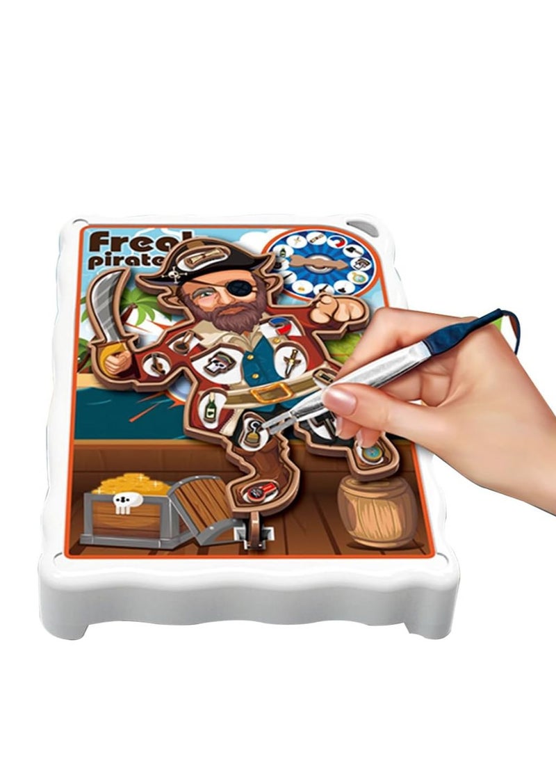 UKR Buzzer Pirate Arcade Game – Tweezers Board Family Competition | Remove Objects for Buzzer Sound | Ocean World Pirate Party Fun for Kids Ages 4-12 | Interactive Pirate-Themed Game for Family Fun - Image 4