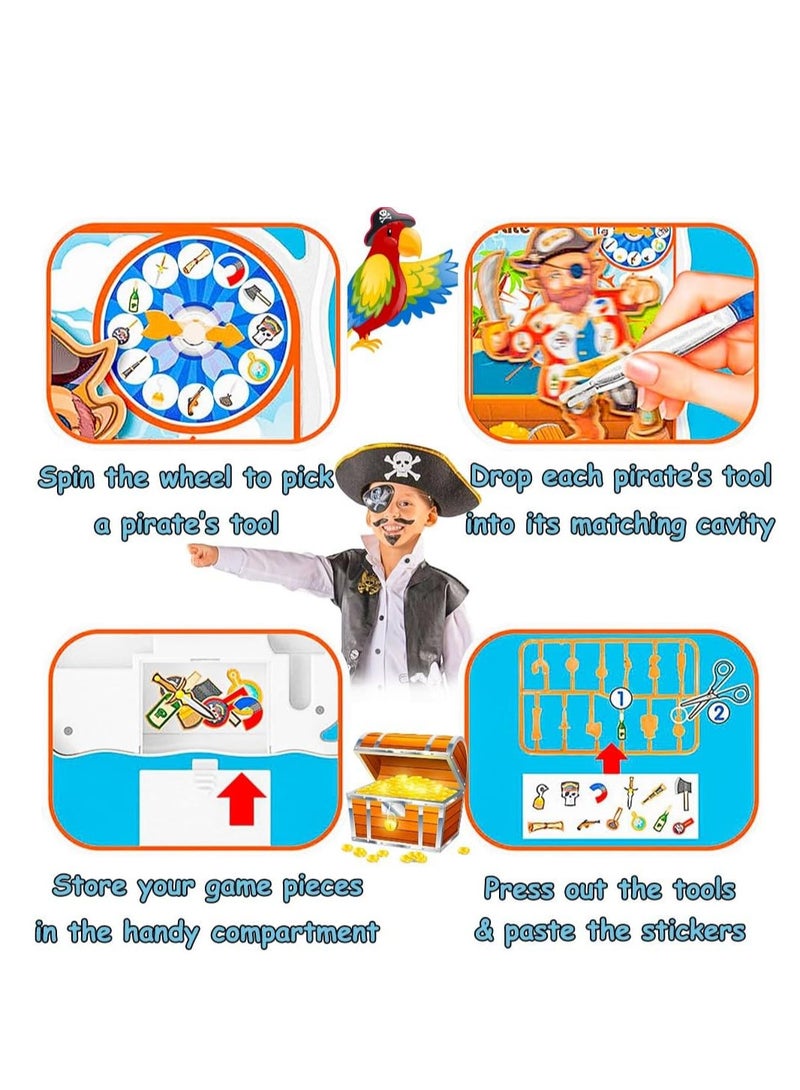 UKR Buzzer Pirate Arcade Game – Tweezers Board Family Competition | Remove Objects for Buzzer Sound | Ocean World Pirate Party Fun for Kids Ages 4-12 | Interactive Pirate-Themed Game for Family Fun - Image 5