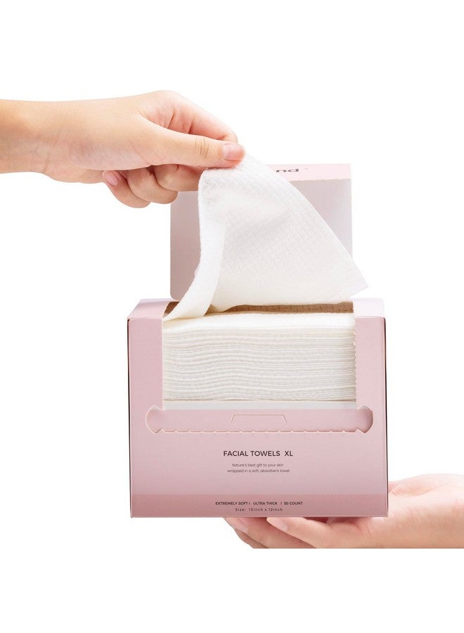 optxpnd Disposable Face Towel Face Cloth 2023 Newest Thicker Large Size 10X12Face Towelettes Disposable For Washing Face Clean Skin Towels Facial Towels Disposable Clean Towels - Image 1