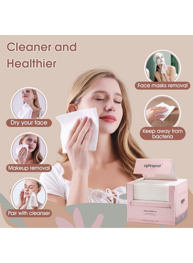 optxpnd Disposable Face Towel Face Cloth 2023 Newest Thicker Large Size 10X12Face Towelettes Disposable For Washing Face Clean Skin Towels Facial Towels Disposable Clean Towels - Image 5