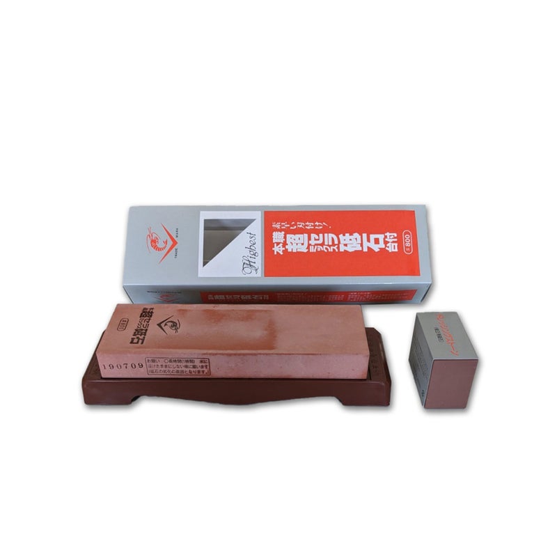 Naniwa Chosera Shrimp Corporation Ss-800 Professional Super Ceramic Whetstone With Base #800 - Image 1