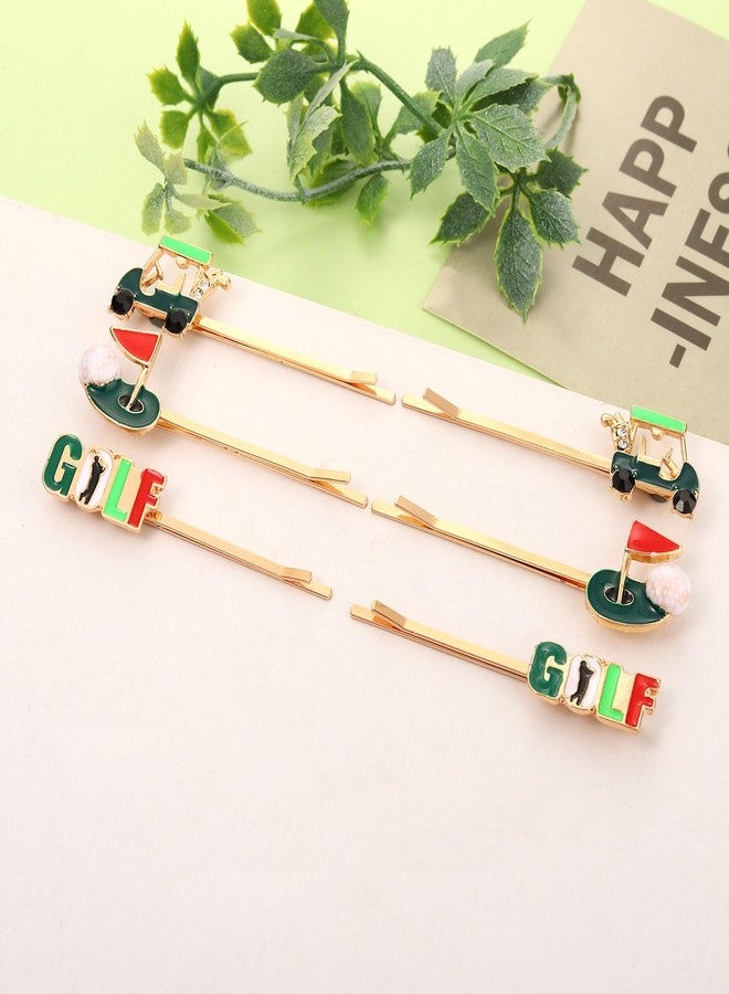PHALIN Golf Hair Clips for Women Golf Ball Bag Cart Hairpins Enamel Golf Tee Club Hair Clips Putting Green Bobby Pins Sport Game Day Hair Barrettes Golf Accessories Outfits Gifts - Image 4