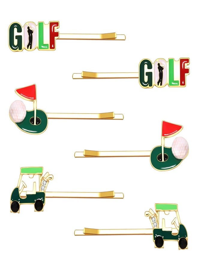 PHALIN Golf Hair Clips for Women Golf Ball Bag Cart Hairpins Enamel Golf Tee Club Hair Clips Putting Green Bobby Pins Sport Game Day Hair Barrettes Golf Accessories Outfits Gifts - Image 1
