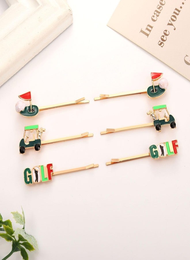 PHALIN Golf Hair Clips for Women Golf Ball Bag Cart Hairpins Enamel Golf Tee Club Hair Clips Putting Green Bobby Pins Sport Game Day Hair Barrettes Golf Accessories Outfits Gifts - Image 5