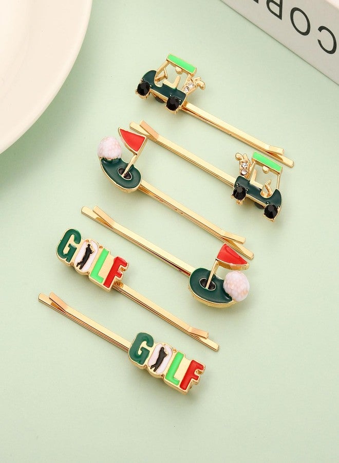 PHALIN Golf Hair Clips for Women Golf Ball Bag Cart Hairpins Enamel Golf Tee Club Hair Clips Putting Green Bobby Pins Sport Game Day Hair Barrettes Golf Accessories Outfits Gifts - Image 3