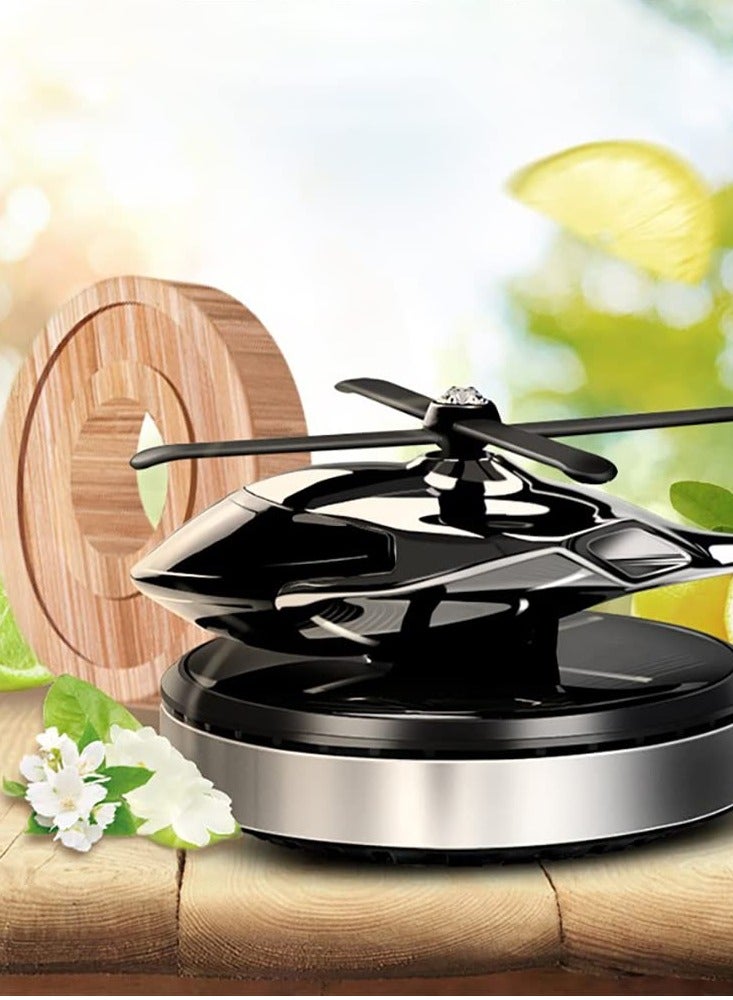 Solar Helicopter Car Aromatherapy Ornament - Unique Diffuser for Relaxing Scents on the Go,  for Your Vehicle's Interior Decor.