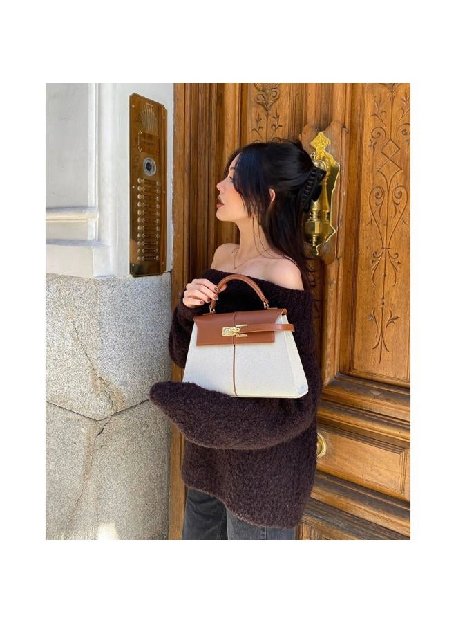 JW PEI Women's Elise Top Handle Bag - Brown Canvas-Large - Image 2