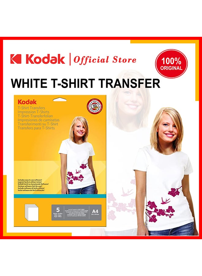 Kodak 5 Sheet Light T-shirt Transfers a4 - Image 3