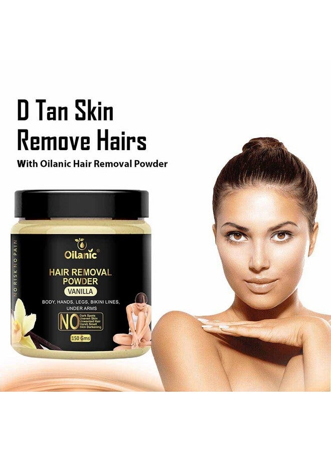 Oilanic Hair Removal Powder With Vanilla Extract (Pack of 1, 150 gram)|Hair Removal Powder for Body and Legs Gentle on Skin, Removes Unwanted Hair Without Darkening No Harsh Smell| - Image 3