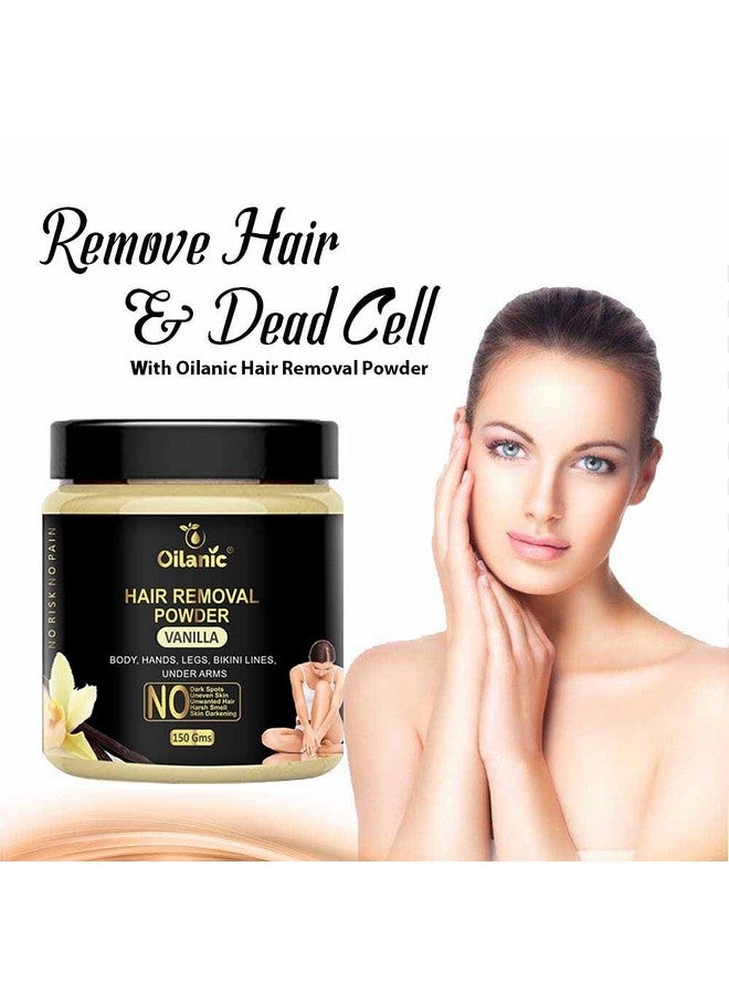 Oilanic Hair Removal Powder With Vanilla Extract (Pack of 1, 150 gram)|Hair Removal Powder for Body and Legs Gentle on Skin, Removes Unwanted Hair Without Darkening No Harsh Smell| - Image 5