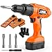 PANPAPA Kids Power Drill and Screw SetToy Electric Drill with 3 Interchangeable Drill Bits Sound and MotionPretend Play Construction Kids Tool Set Outdoor Preschool Gardening Lawn Toy GiftsOrange - Image 2