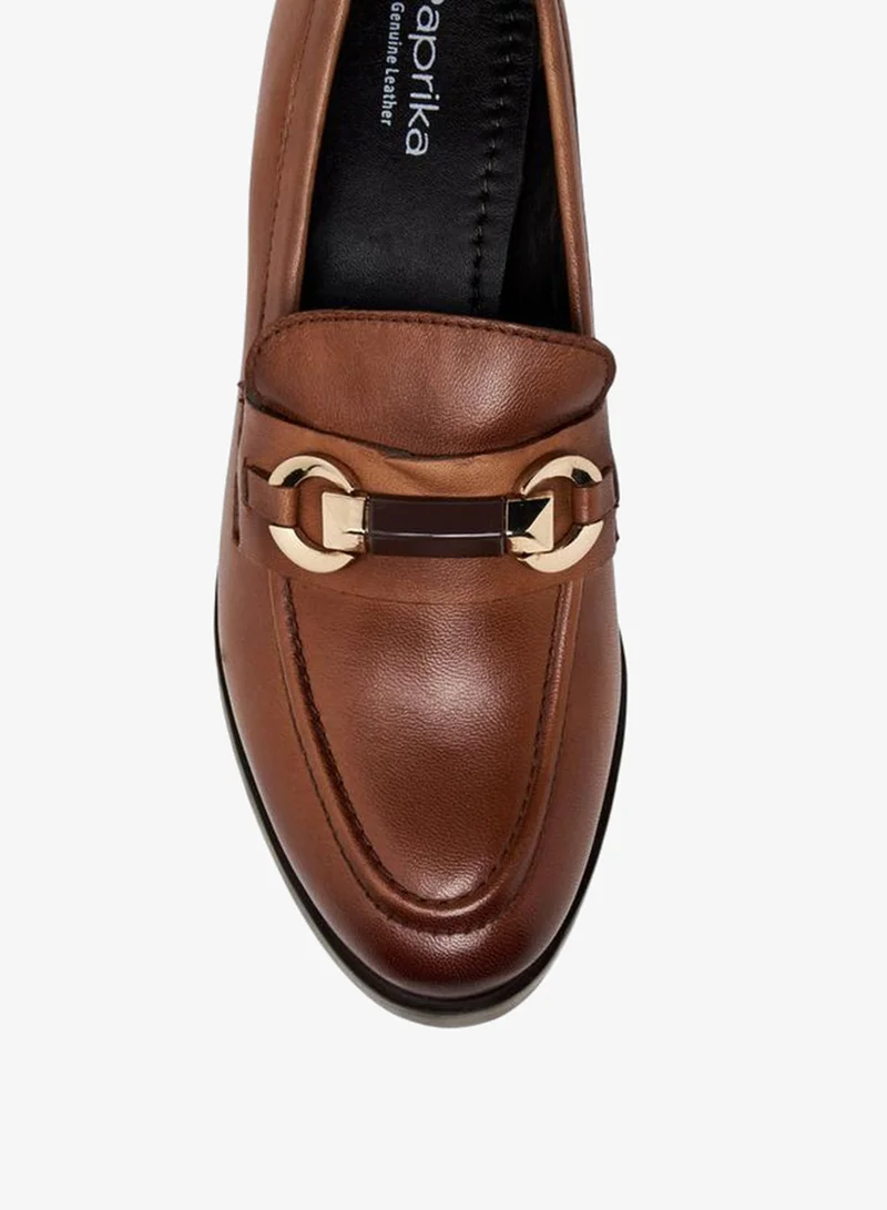 Paprika BROWN Women Block Heel Loafers for Women | Best Price UAE