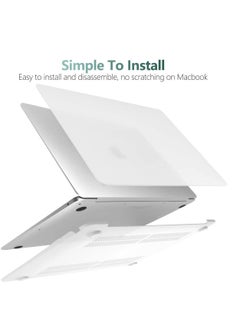 Generic MacBook Pro 13 inch Case 2020 2022 M2 M1 A2338 A2289 A2251 Model Plastic Hard Shell Case with Keyboard Cover & Screen Protector Matte White  - Image 3