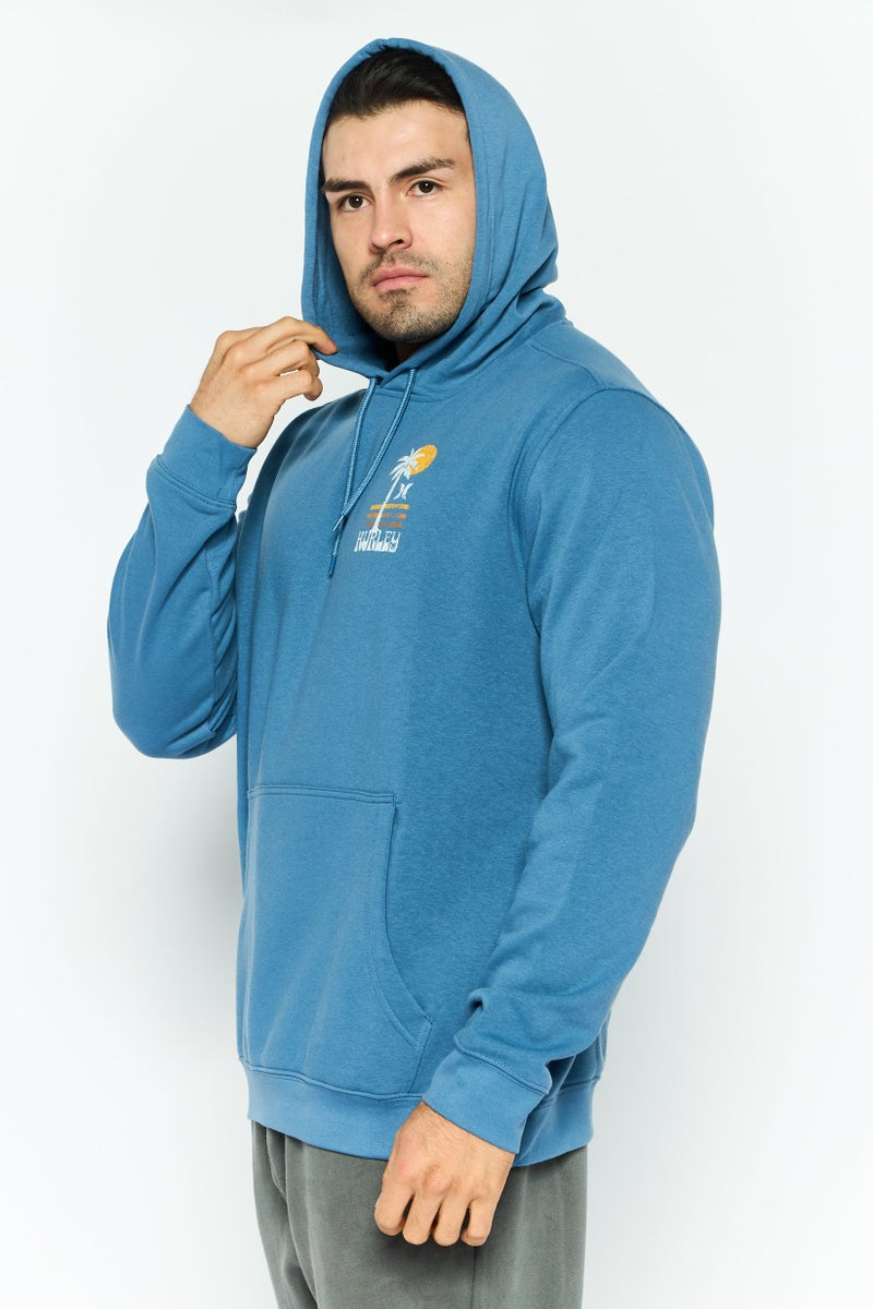 Hurley ملابس رياضية للرجال بأكمام طويلة مناسبة، هوديز خارجي، أزرق مائل إلى الرمادي - Image 3