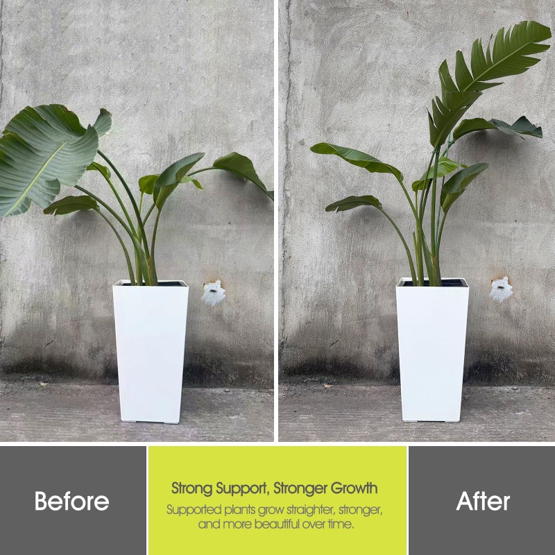 RIFNY Plant Stakes for Indoor Plants, 14 Inch Plant Support Stakes with Clips, Tall Adjustable Plant Sticks for Indoor Monstera Tomato Orchid Potted Plants Flower (6 PCS, Green) - Image 5