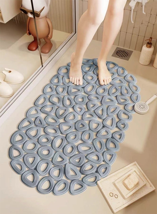 Kutis Non Slip Bath Mat Toilet Floor Mat Bathroom Bathtub Mat with Suction Cups  PVC Grey 34 X 64 cm. - Image 1