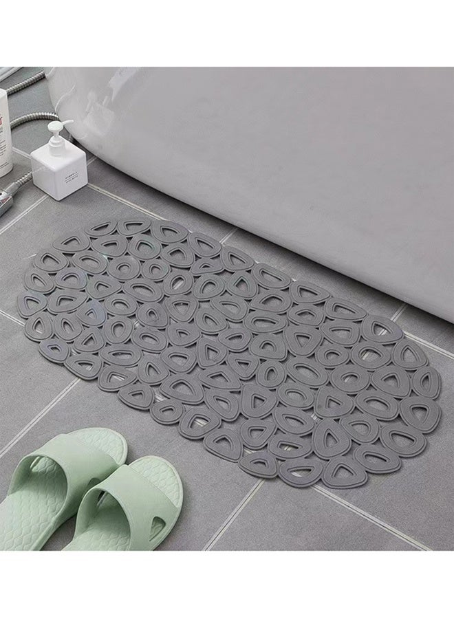 Kutis Non Slip Bath Mat Toilet Floor Mat Bathroom Bathtub Mat with Suction Cups  PVC Grey 34 X 64 cm. - Image 3