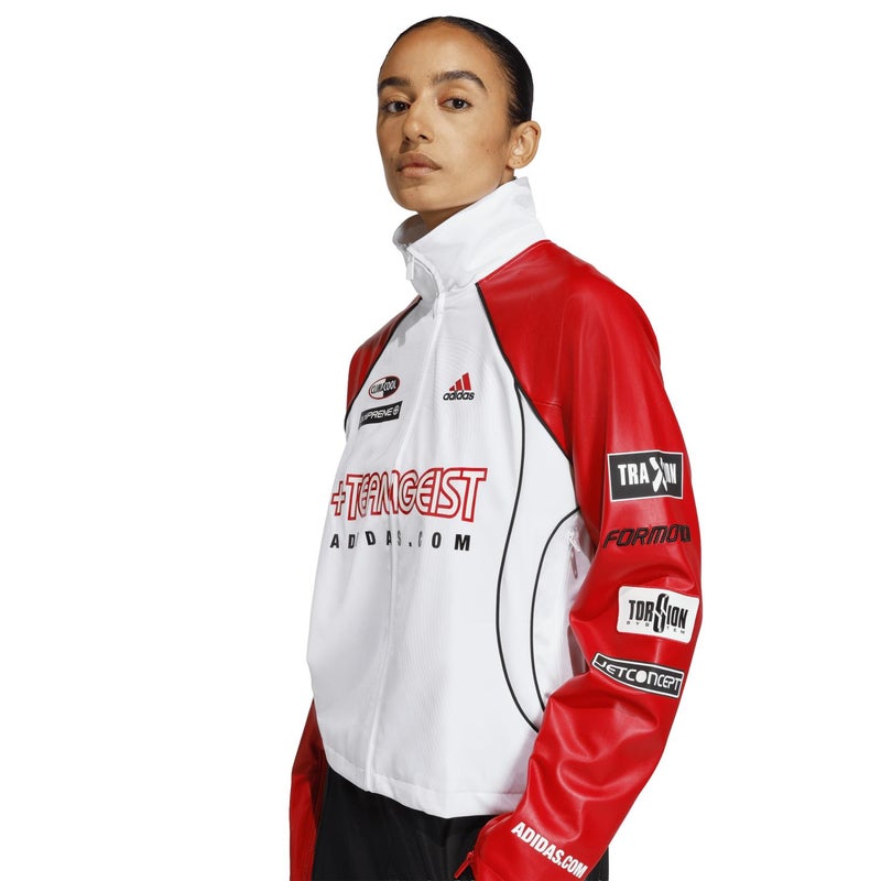 adidas Originals TEAMGEIST FAUX LEATHER TRACK TOP - Image 5
