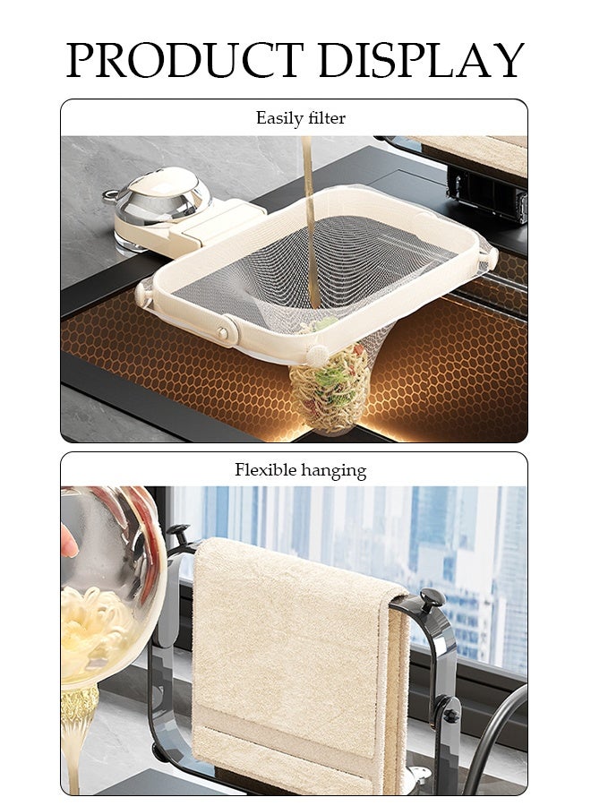 DUNISO Suction Cup Sink Strainer，Sink Drain Strainer Holder，Kitchen Residue Filter Screen Holder，Equipped with 50 filter screens，Reusable，Sturdy and Durable,Suitable for Kitchen and Sink - Image 5