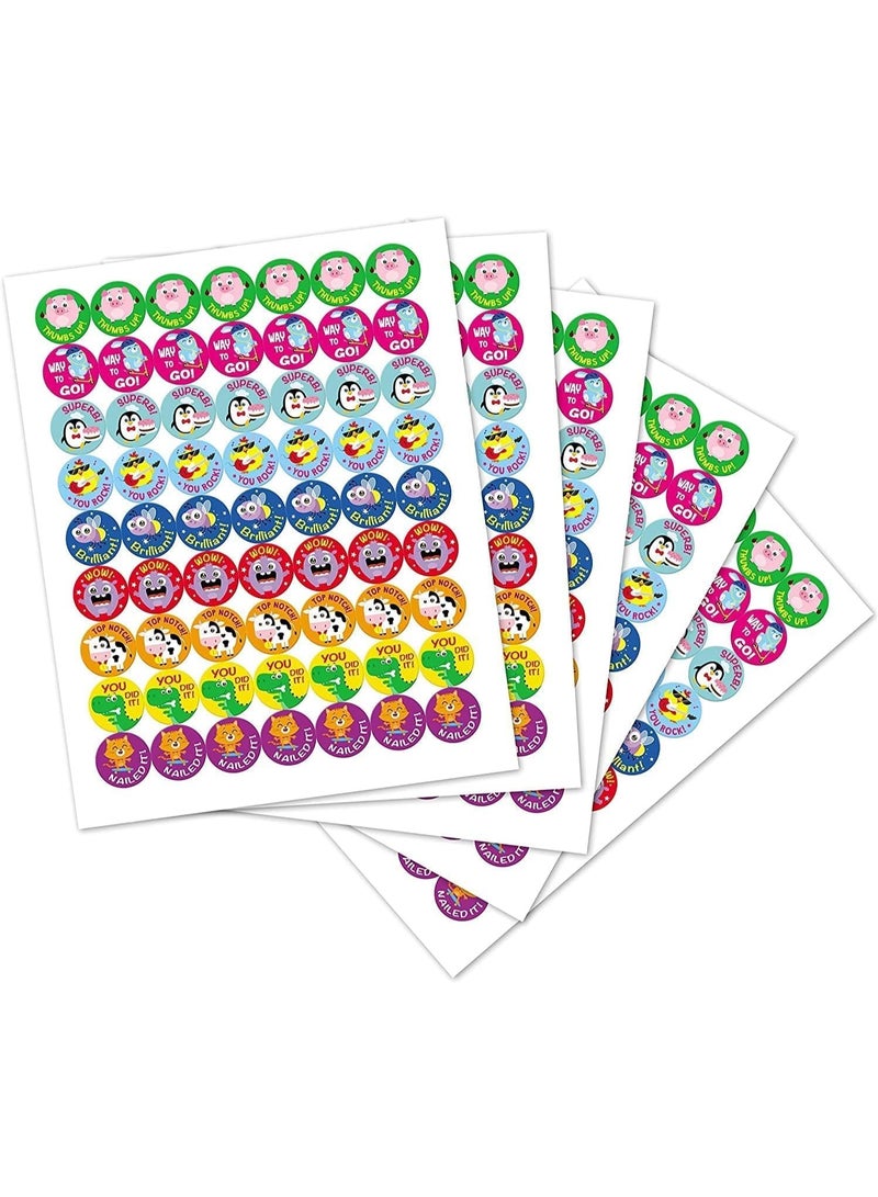 500 Pcs Reward Stickers for Teachers, Animal Stickers, Motivational Stickers, 8 Different Design, Easy to Use, for Classroom, School, Potty Training - Image 4