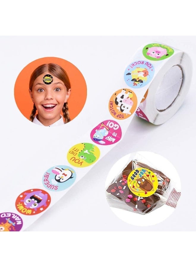 500 Pcs Reward Stickers for Teachers, Animal Stickers, Motivational Stickers, 8 Different Design, Easy to Use, for Classroom, School, Potty Training - Image 5