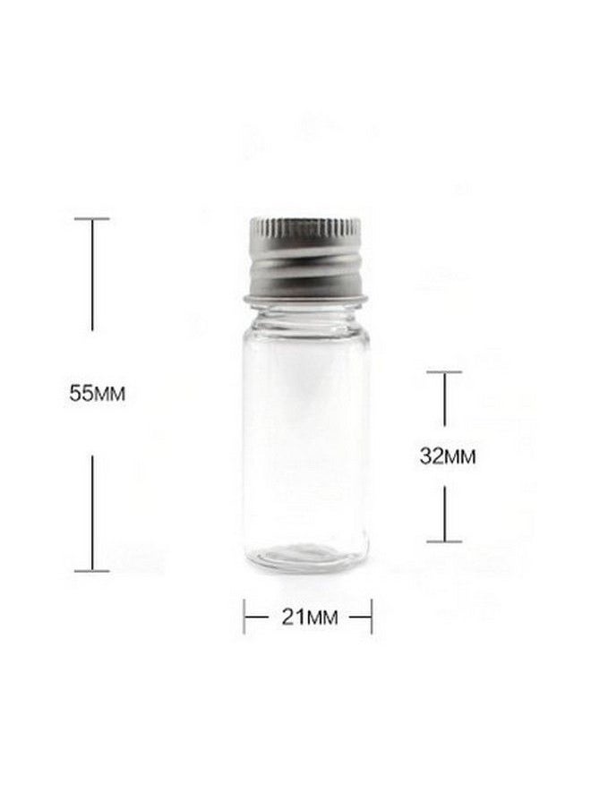 ASTRQLE - 12Pcs 10Ml/20Ml Empty Refillable Clear Plastic Bottle With Aluminum Screw Cap Travel Small Container (10 Ml) - Image 1