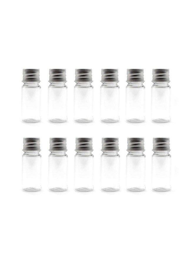 ASTRQLE - 12Pcs 10Ml/20Ml Empty Refillable Clear Plastic Bottle With Aluminum Screw Cap Travel Small Container (10 Ml) - Image 1