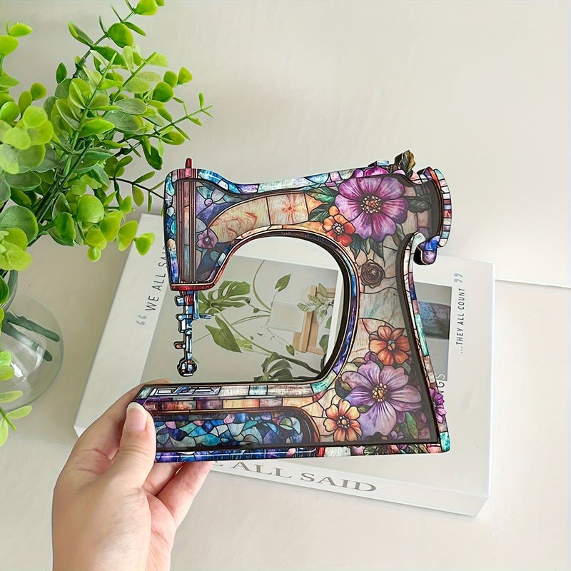 Sewing Machine Shaped Decorative Box Multi Layer Board Acrylic Storage for Buttons Agate Organizer - Image 4