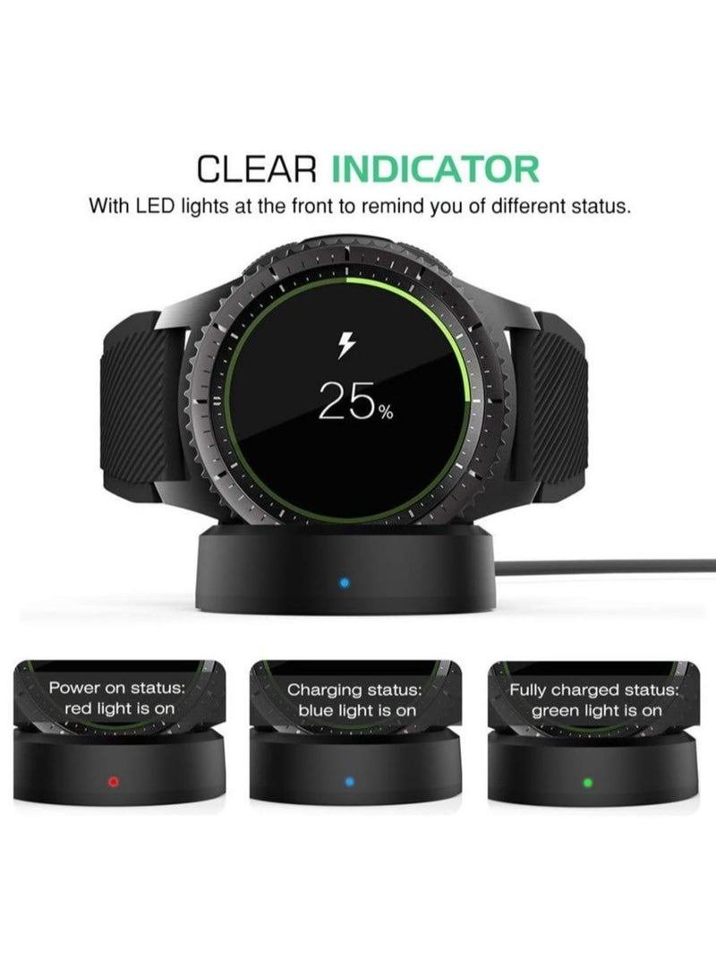 Wireless Charging Dock Cradle Charger compatible with Samsung Gear S3 Classic Frontier Smart Watch Charging Dock Watch - Image 3
