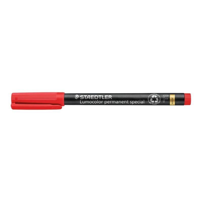 Staedtler Lumocolor Special, Fine, Permanent Marker For Coated surfaces and Glass, Red 319 F-2 - Image 1