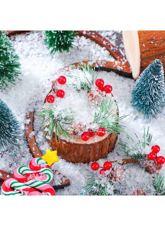 Hungdao Hungdao Christmas Artificial Snow Glitter for Crafts Xmas Twinkles Snowflakes Fake Snow Powder Filler Sparkly White Faux Snow for Village Globe Winter Christmas Party DIY Arts Decoration, 3.8 Ounce  - Image 4