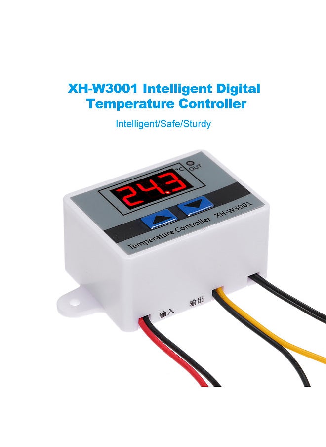 Generic - Intelligent Digital Microcomputer Temperature Controller with LED-Display Mini Thermostat Switch Heating/Cooling Temperature Control Switch with Water-resistant Sensor Probe - Image 1