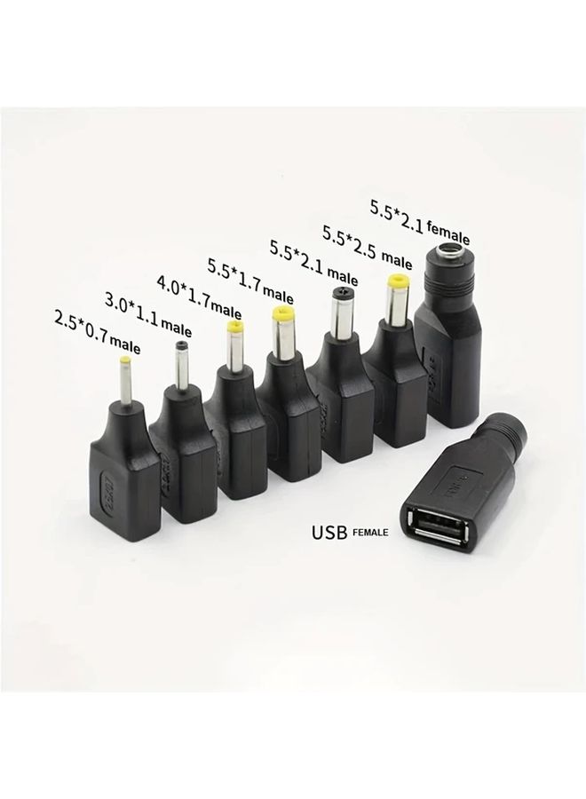 RIJOW USB 2 0 Male To Multi Size DC Power Jack Female Adapter Set Universal Connector Kit For Electronics Matte Finish USB Powered 36V Male To Female Polarity No Battery 5 5 2 5mm Female USB And 5 5 2 1mm Female USB - Image 3