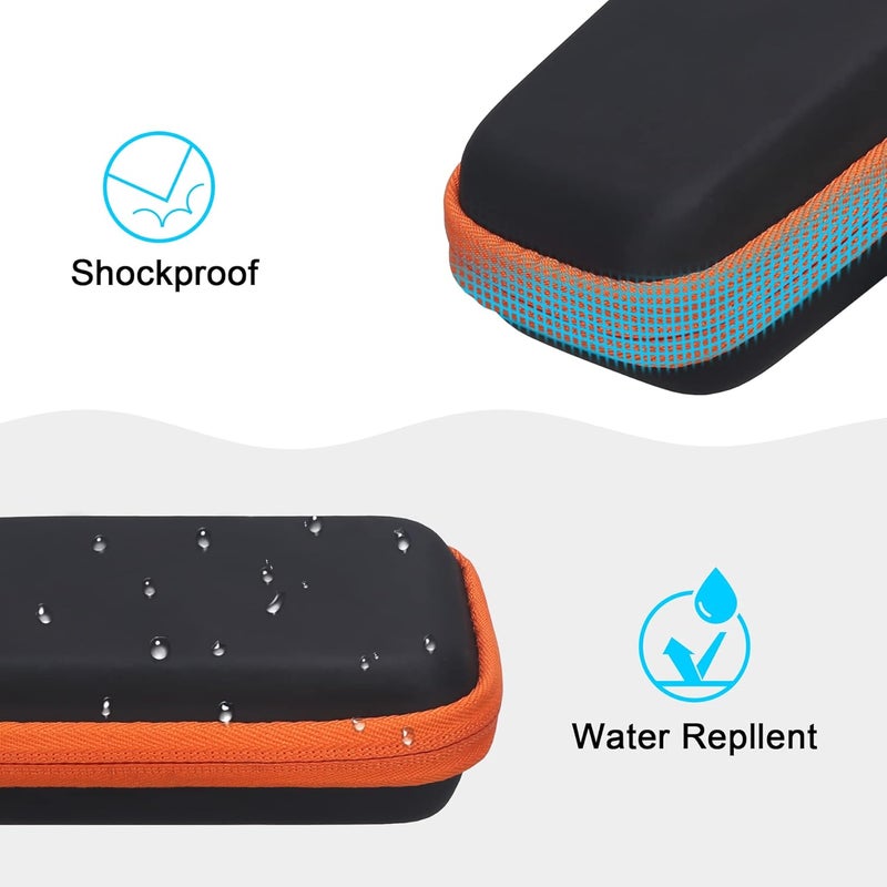 Lacdo Hard Carrying Case for SanDisk Extreme Pro/SanDisk Extreme Portable External SSD 500GB 1TB 2TB 4TB USB-C Solid State Drive EVA Shockproof Water Repellent Protective Storage Travel Bag, Orange - Image 5
