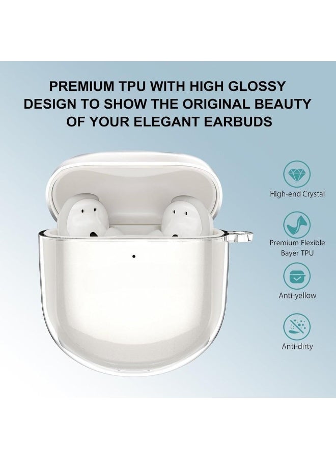 Transparent Case for Bose QuietComfort Ultra II 2025 / Bose QuietComfort Ultra 2023 / QuietComfort Earbuds II 2022, Soft Cover with Carabiner Cleaning Kit  - Image 2