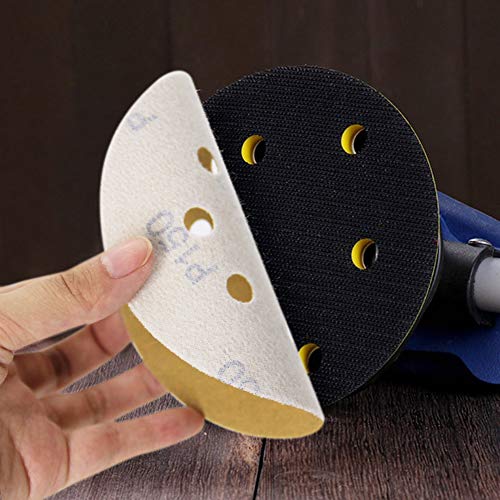 Mestool 5-Inch 8-Hole Hook and Loop Sanding Discs, Orbital Sander Sandpaper Discs, 100 Pieces Round Sandpaper Set, 150 Grit - Image 4