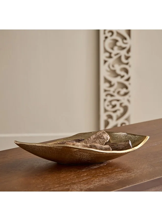 Home Box Arizona Aluminium Twisty Bowl 33 x 12.5 x 5.7 cm