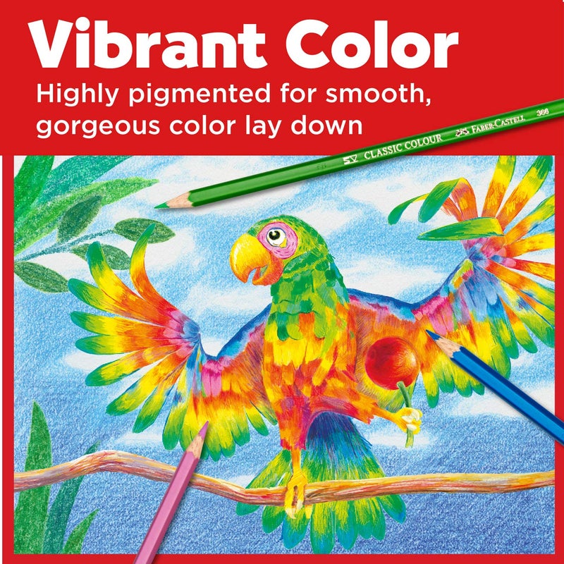 Faber-Castell Classic Colored Pencils Tin Set, 48 Vibrant Colors In Sturdy Metal Case - Image 5