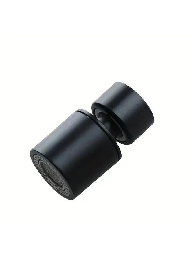 Black 360 Degree Swivel Faucet Extender Water Saving Splash Proof Tap Aerator 1pc - Image 1