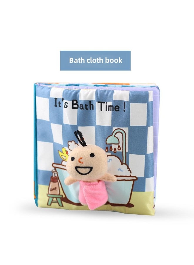 Multifunctional Flower Three-dimensional Cloth Book Baby Educational Cloth Book Handle Recognition Color Shape Learning Dressing-Color:MSF Bath Cloth Book  - Image 1