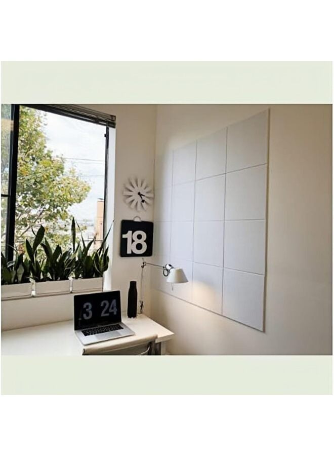 30cm30cm Large Felt Board Tiles for Wall, 9mmThickness of thickness Board Notice Boards for Home Office Kitchen, Bulletin Board Wall Tiles for Photos Memos (Color : White) - Image 3