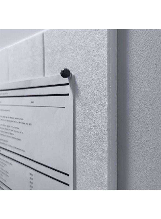 30cm30cm Large Felt Board Tiles for Wall, 9mmThickness of thickness Board Notice Boards for Home Office Kitchen, Bulletin Board Wall Tiles for Photos Memos (Color : White) - Image 2