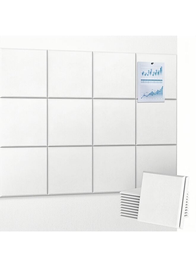 30cm30cm Large Felt Board Tiles for Wall, 9mmThickness of thickness Board Notice Boards for Home Office Kitchen, Bulletin Board Wall Tiles for Photos Memos (Color : White) - Image 1