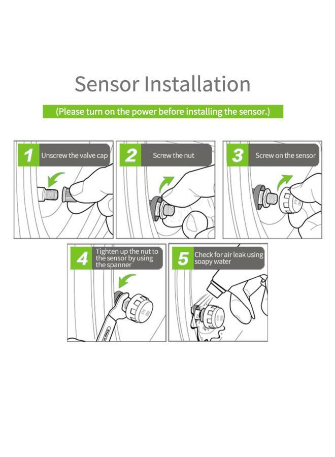 NIBEMINENT Universal Wireless Tire Pressure Monitoring System Set  - Image 5