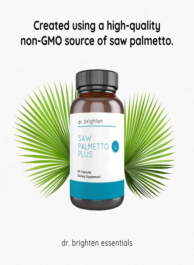 Dr. Brighten Saw Palmetto Plus - Natural Dietary Supplement for Women - PCOS Support to Prevent Hair Loss Acne Oily Skin - Image 3