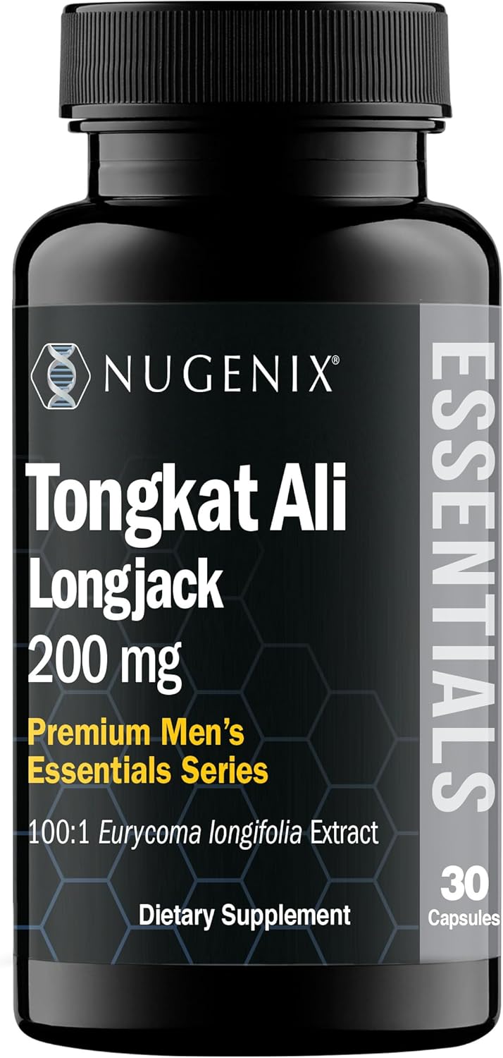 Nugenix Essentials Tongkat Ali for Men Support for Mens Health Longjack Eurycoma Longifolia Extract 30ct - Image 1