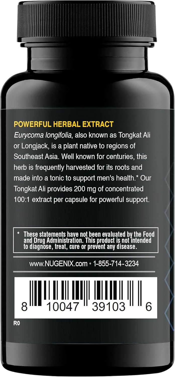 Nugenix Essentials Tongkat Ali for Men Support for Mens Health Longjack Eurycoma Longifolia Extract 30ct - Image 2